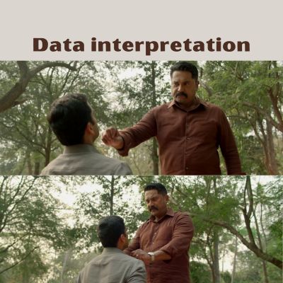 Data interpretation aspect of digital marketing dynamics. Sarath explaining Ashok about importance of data interpretation