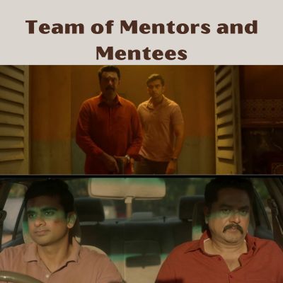 Ideal Mentor and Mentee relationship is portrayed through the characters of Sarath and Ashok.